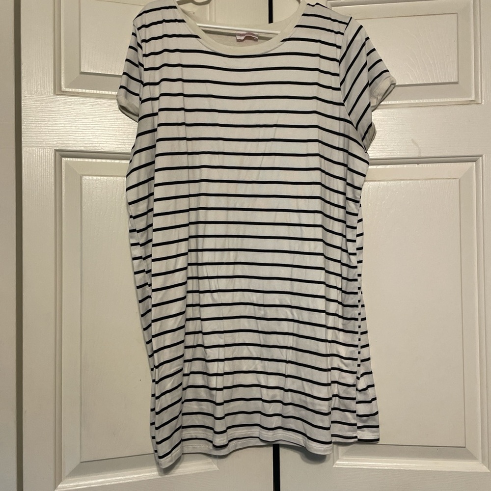Striped Black and White T-Shirt dress
